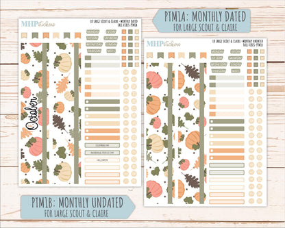 OCTOBER 2026 Stickers for the Large Scout, Large Claire, and Large Luna Laurel Denise Planners "Fall Vibes" || PT