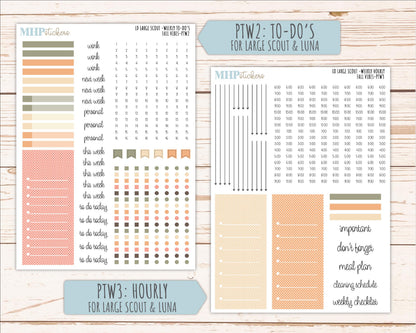OCTOBER 2026 Stickers for the Large Scout, Large Claire, and Large Luna Laurel Denise Planners "Fall Vibes" || PT