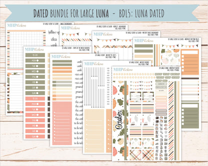 OCTOBER 2026 Stickers for the Large Scout, Large Claire, and Large Luna Laurel Denise Planners "Fall Vibes" || PT