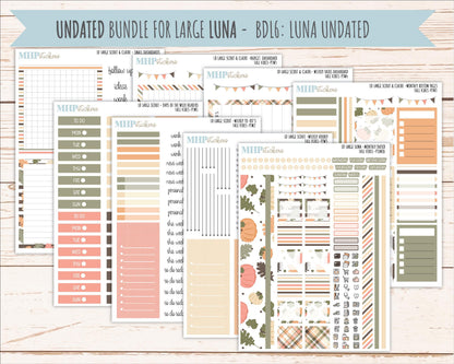 OCTOBER 2026 Stickers for the Large Scout, Large Claire, and Large Luna Laurel Denise Planners "Fall Vibes" || PT