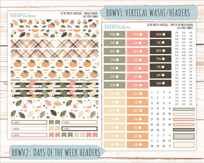 OCTOBER 2026 Stickers for the Mae & Kristy Laurel Denise Planners "Fall Vibes" || BB