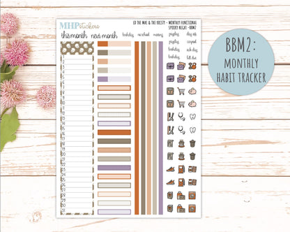 OCTOBER 2026 Stickers for the Mae & Kristy Laurel Denise Planners "Spooky Night || BB