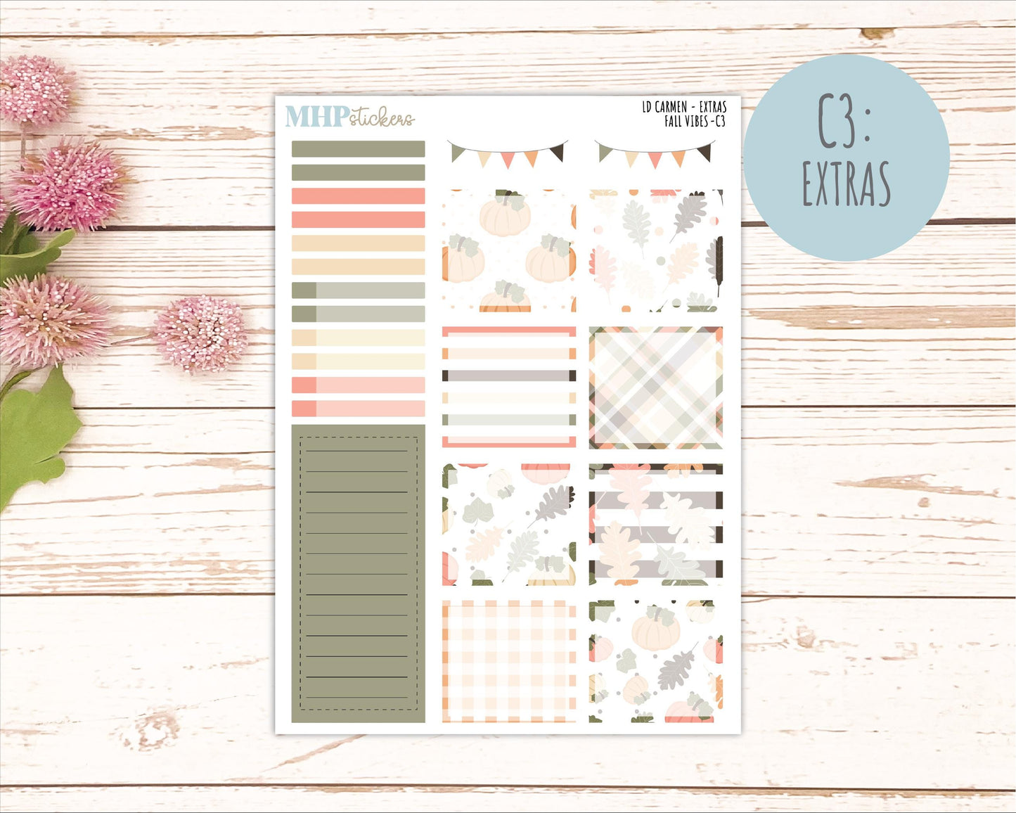 OCTOBER 2026 Stickers for The Carmen Laurel Denise Planner "Fall Vibes" || C