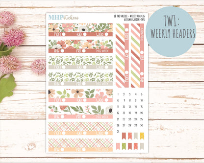 SEPTEMBER Stickers for The Valerie Laurel Denise Planner "Autumn Garden" || TC
