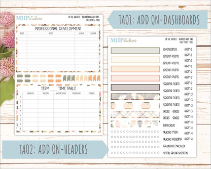 OCTOBER Stickers for The Valerie Laurel Denise Planner "Fall Vibes" || TC