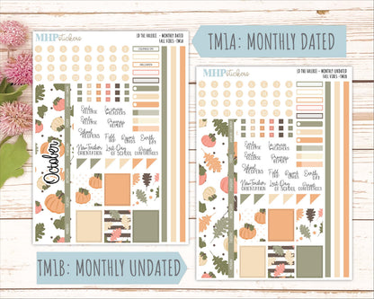 OCTOBER Stickers for The Valerie Laurel Denise Planner "Fall Vibes" || TC