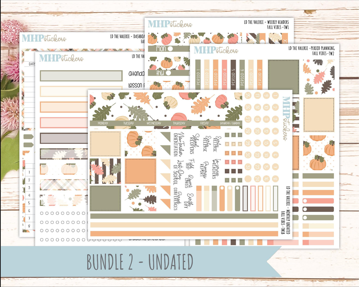 OCTOBER Stickers for The Valerie Laurel Denise Planner "Fall Vibes" || TC