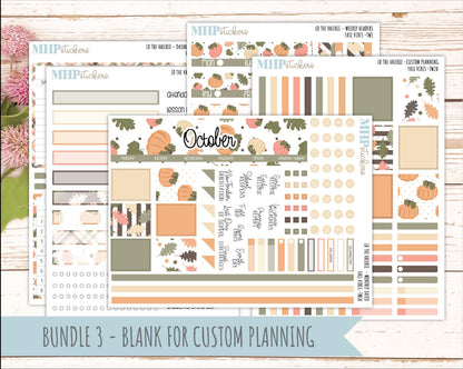 OCTOBER Stickers for The Valerie Laurel Denise Planner "Fall Vibes" || TC