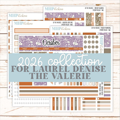 OCTOBER Stickers for The Valerie Laurel Denise Planner "Spooky Night" || TC