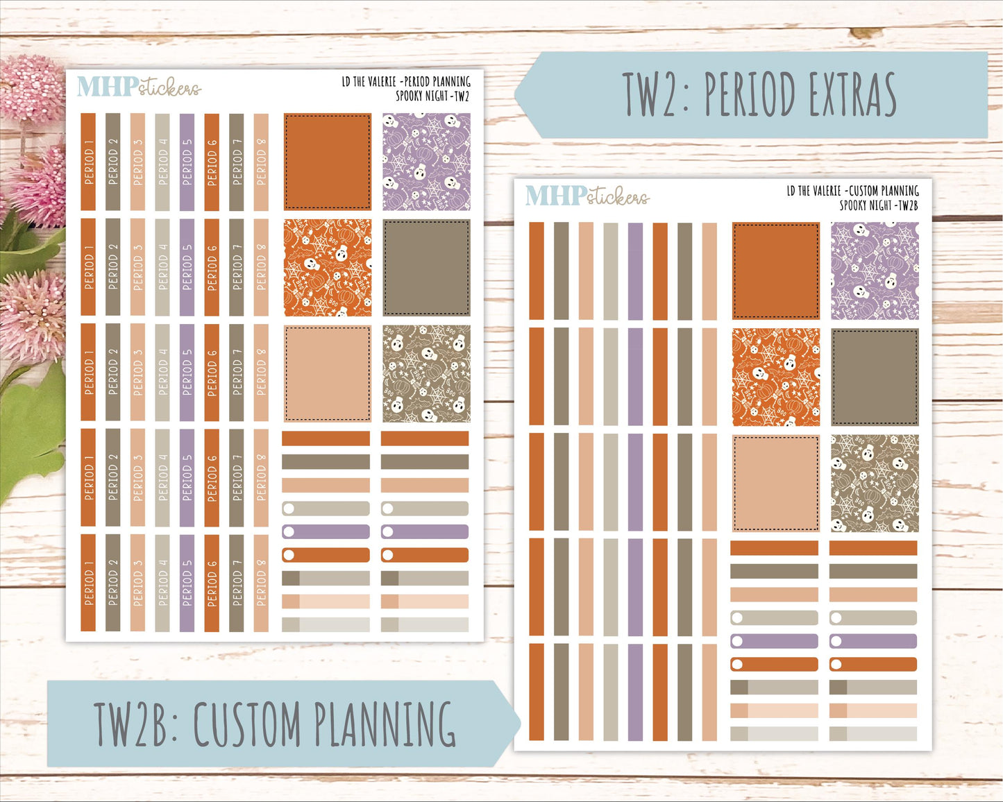OCTOBER Stickers for The Valerie Laurel Denise Planner "Spooky Night" || TC