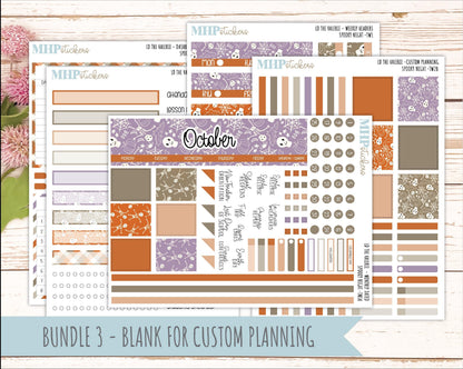 OCTOBER Stickers for The Valerie Laurel Denise Planner "Spooky Night" || TC