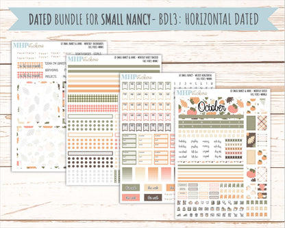 OCTOBER 2026 Stickers for Small Nancy & Anne Laurel Denise Planners "Fall Vibes" || MN
