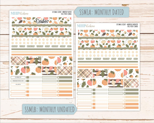 OCTOBER 2026 Stickers for the Small Scout Planner. For Laurel Denise Planners. "Fall Vibes" ||SS