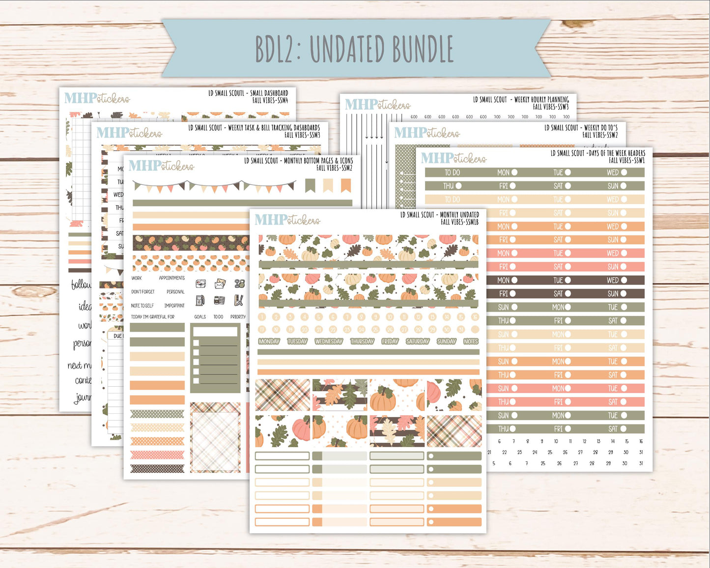 OCTOBER 2026 Stickers for the Small Scout Planner. For Laurel Denise Planners. "Fall Vibes" ||SS