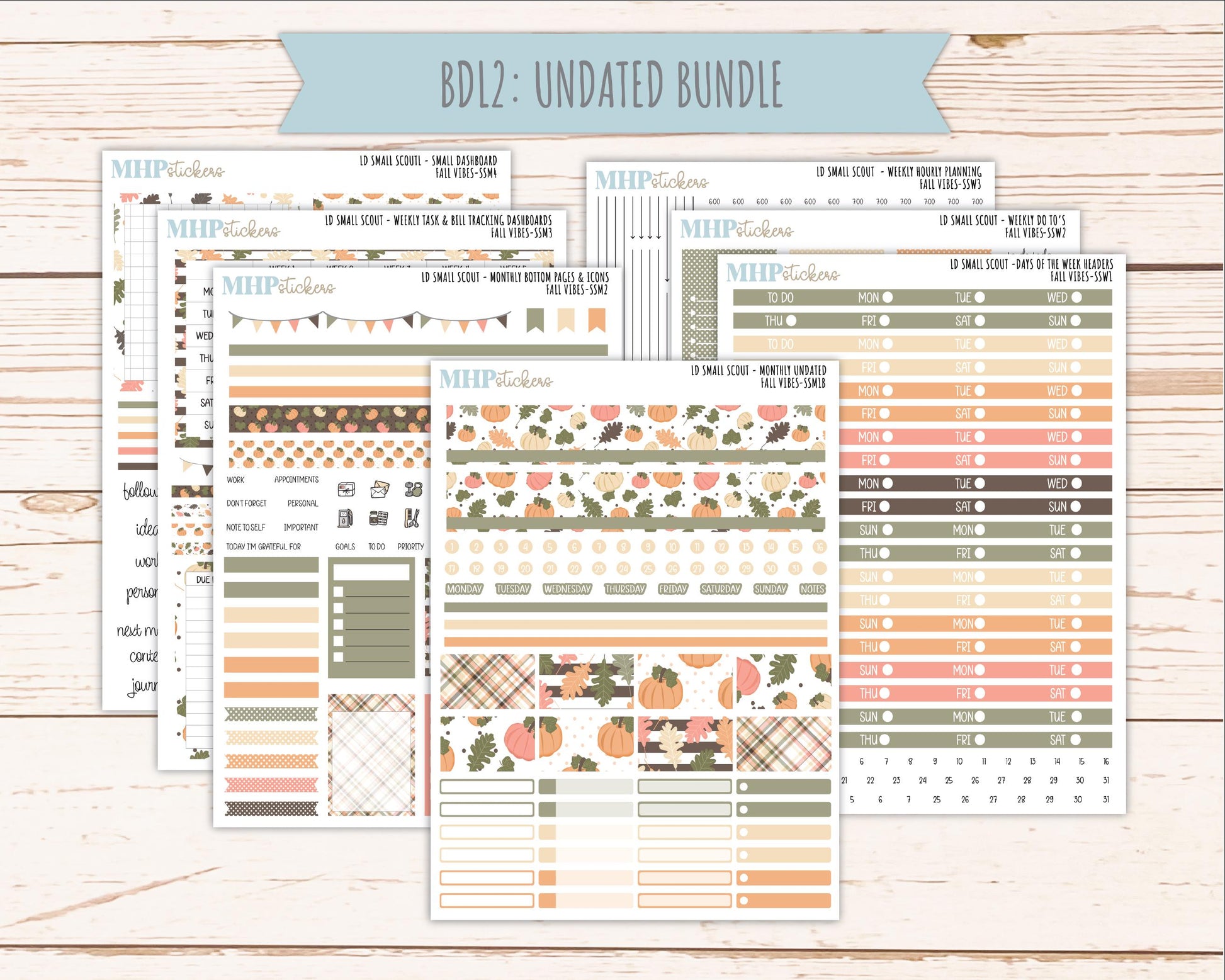 OCTOBER 2026 Stickers for the Small Scout Planner. For Laurel Denise Planners. "Fall Vibes" ||SS