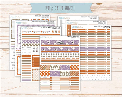 OCTOBER 2026 Stickers for the Small Scout Planner. For Laurel Denise Planners. "Spooky Night" ||SS