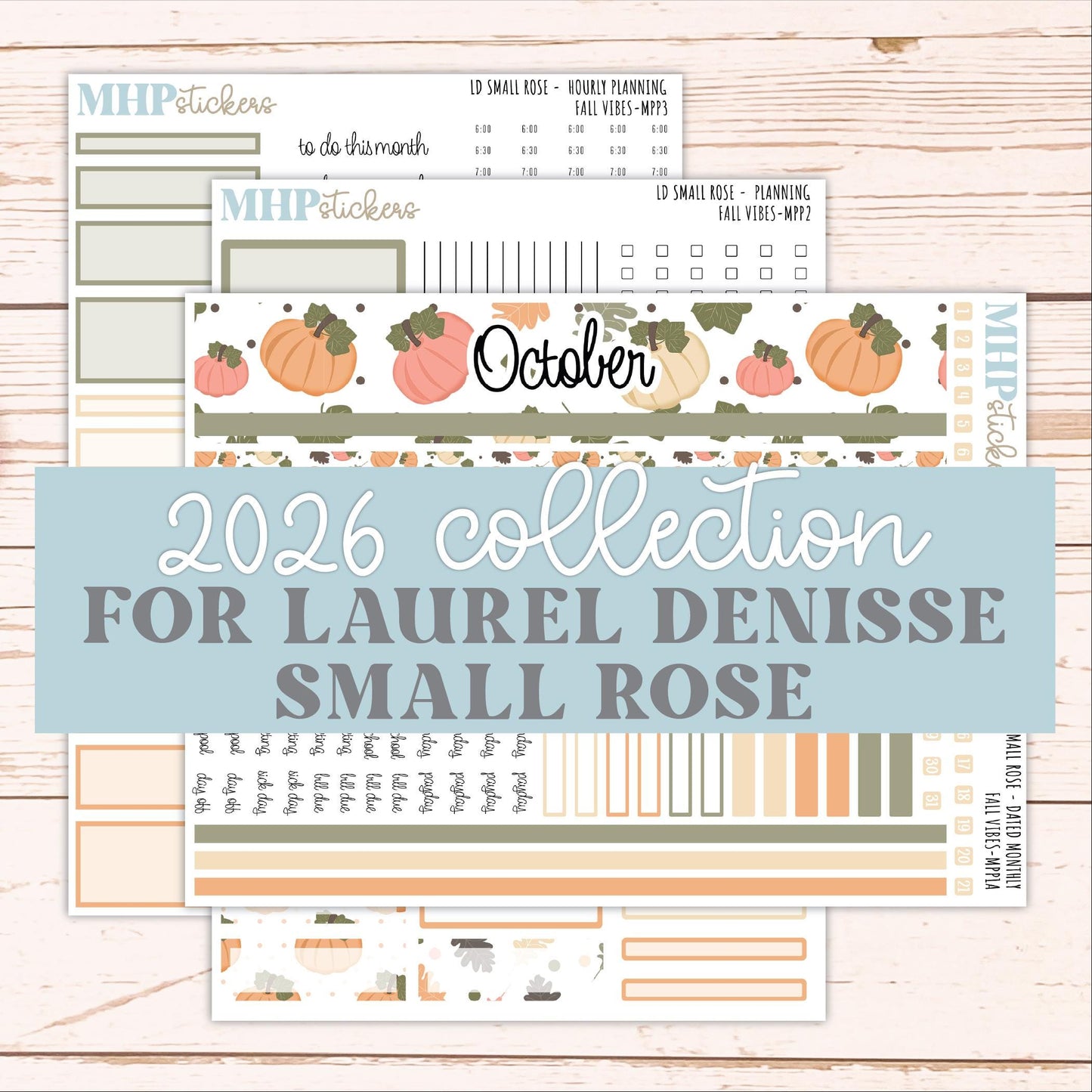 OCTOBER 2026 Stickers for The Small Rose Laurel Denise Planner. "Fall Vibes" || MPP