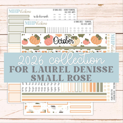 OCTOBER 2026 Stickers for The Small Rose Laurel Denise Planner. "Fall Vibes" || MPP