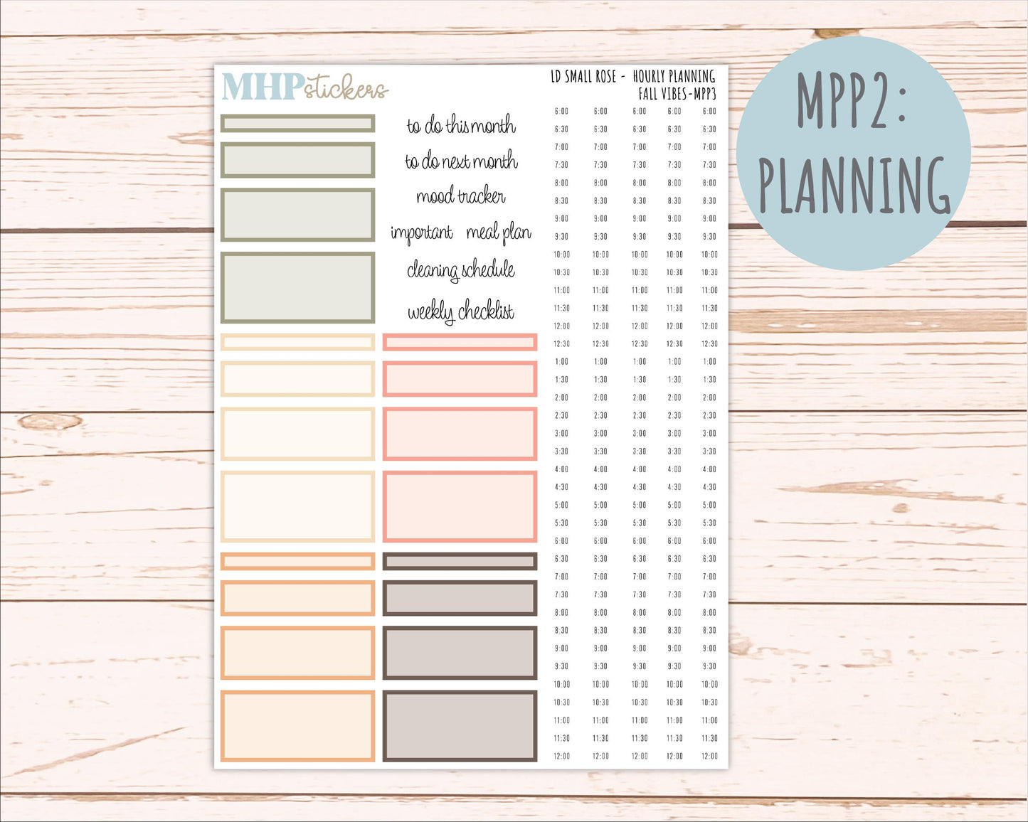 OCTOBER 2026 Stickers for The Small Rose Laurel Denise Planner. "Fall Vibes" || MPP
