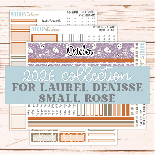 OCTOBER 2026 Stickers for The Small Rose Laurel Denise Planner. "Spooky Night" || MPP