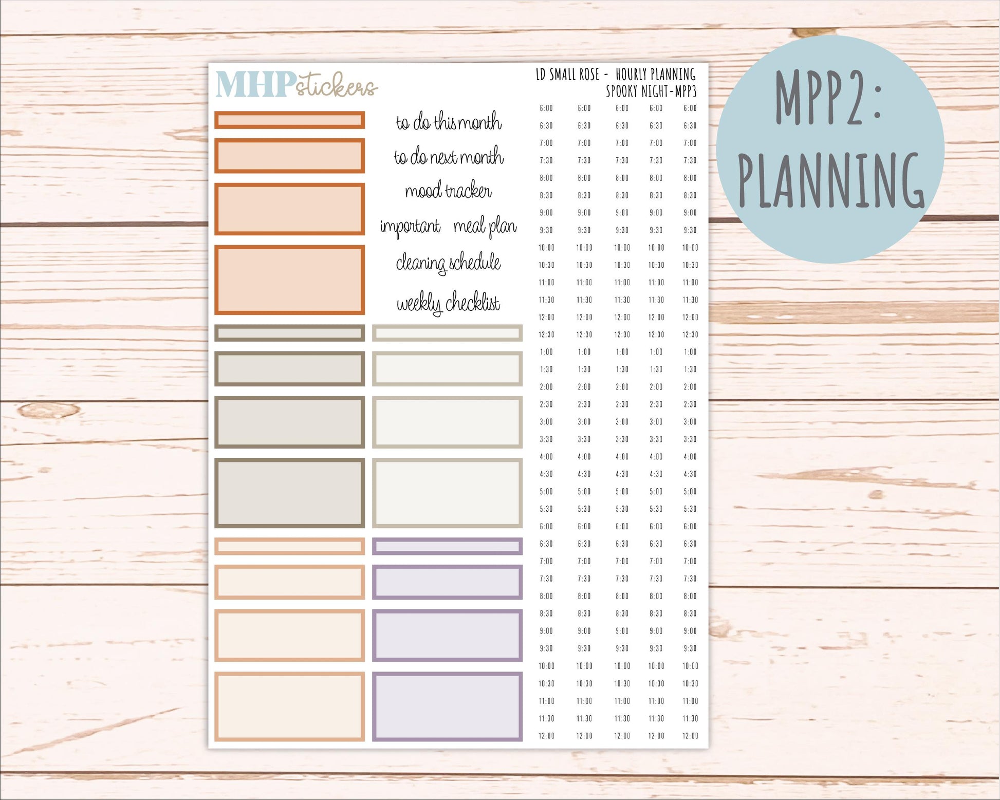 OCTOBER 2026 Stickers for The Small Rose Laurel Denise Planner. "Spooky Night" || MPP