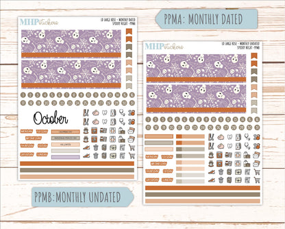 OCTOBER 2026 Stickers for the Large Rose Laurel Denise Planner. "Spooky Night" || PP