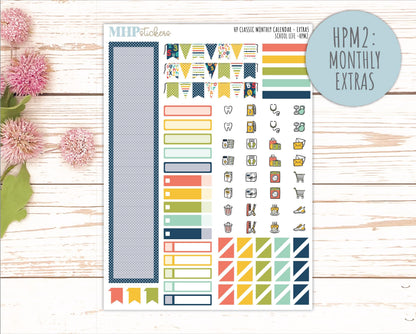 AUGUST & SEPTEMBER Stickers for Happy Planner Classic Vertical Layout. 2026 Collection. "School Life" || HPV