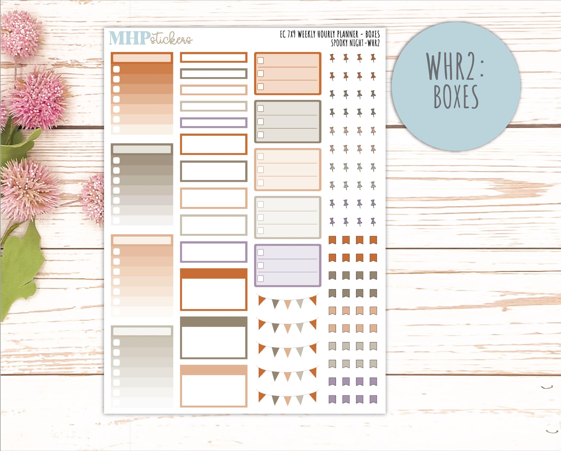 OCTOBER Weekly Hourly Planning Kits for 7x9 Erin Condren Planners. 2026 Collection "Spooky Night" || ECWHR