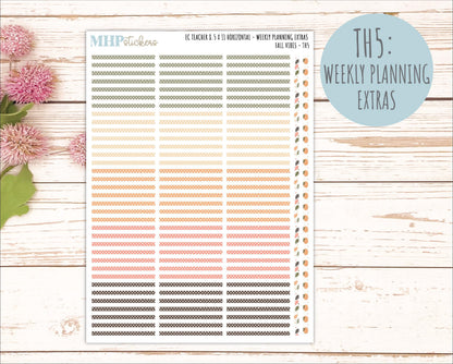 OCTOBER Stickers for EC Teacher Lesson Planner - Horizontal Layout. 2026 Collection "Fall Vibes" || ECTH