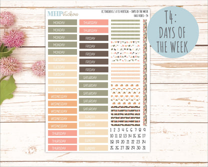 OCTOBER Stickers for EC Teacher Lesson Planner - Vertical Layout. 2026 Collection "Fall Vibes" || ECTV