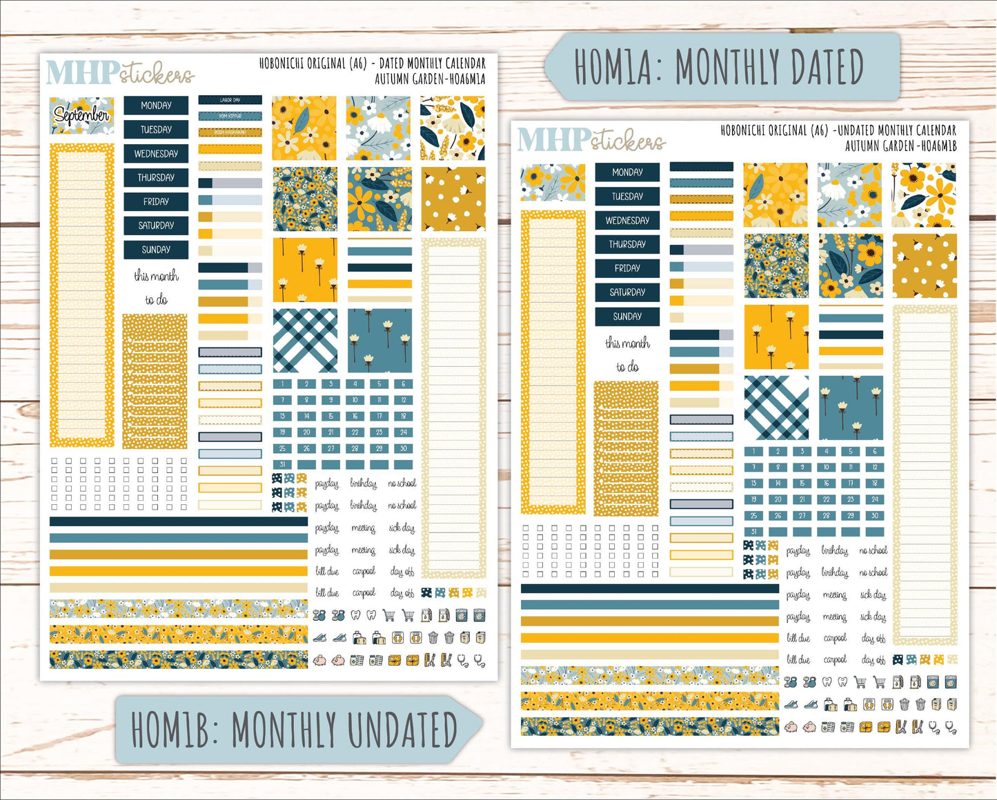 SEPTEMBER 2026 Stickers for Hobonichi Techo Original. A6 Planners "Friendship" || HO