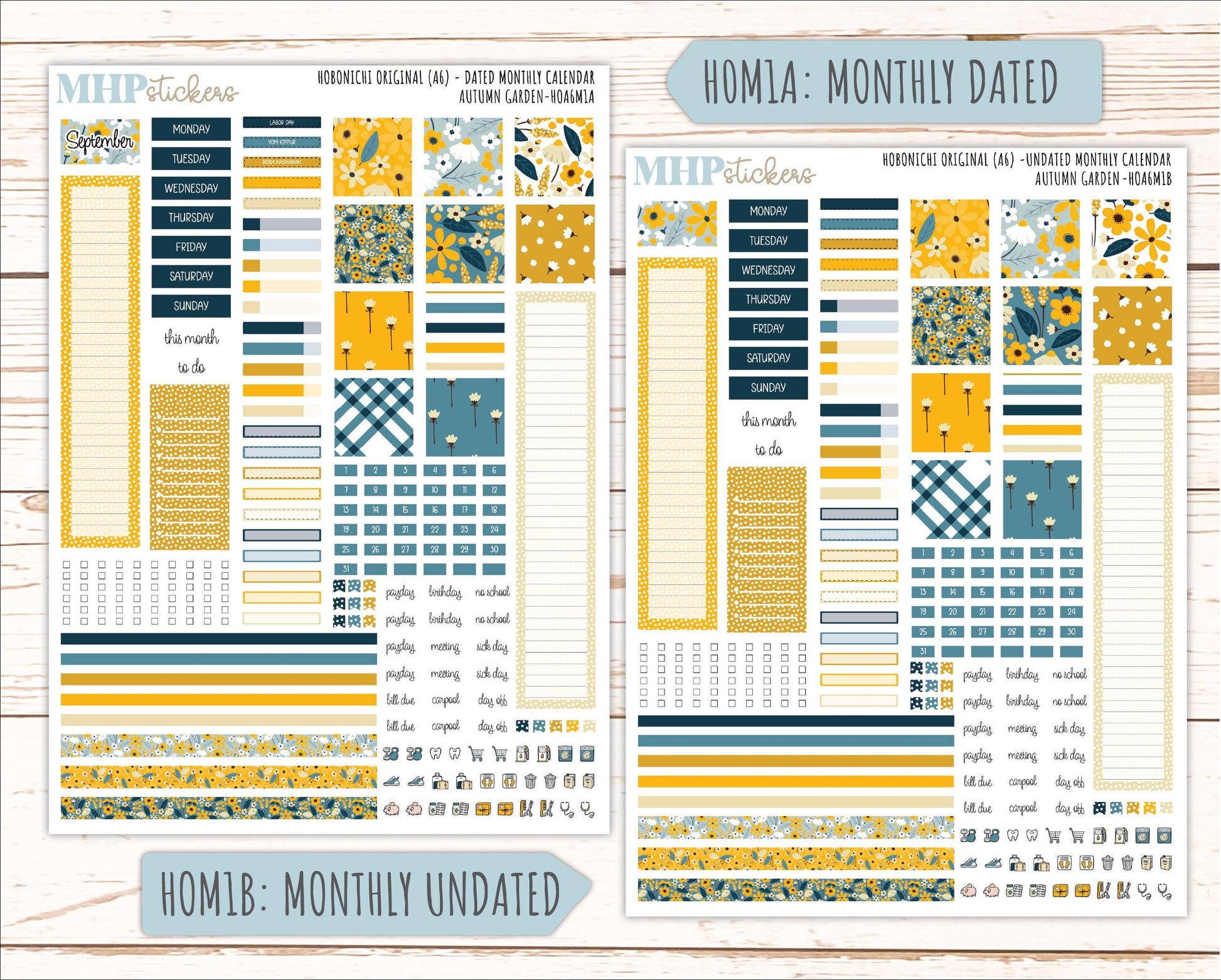 SEPTEMBER 2026 Stickers for Hobonichi Techo Original. A6 Planners "Friendship" || HO