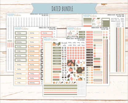 OCTOBER 2026 Stickers for Hobonichi Cousin. A5 Planners "Fall Vibes" || HC