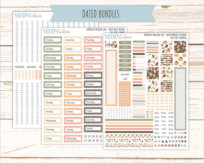 OCTOBER 2026 Stickers for Hobonichi Techo Original. A6 Planners "Fall Vibes" || HO
