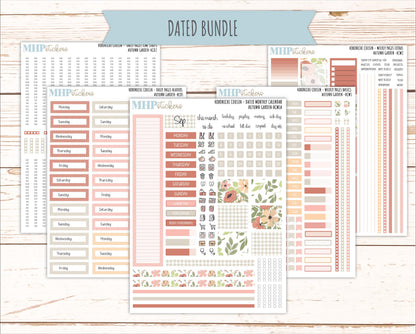 SEPTEMBER 2026 Stickers for Hobonichi Cousin. A5 Planners "Autumn Garden" || HC