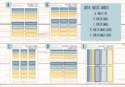 Basic Labels & Habit Trackers. ADD-On's for Monthly Kits "Friendship" || AOBL
