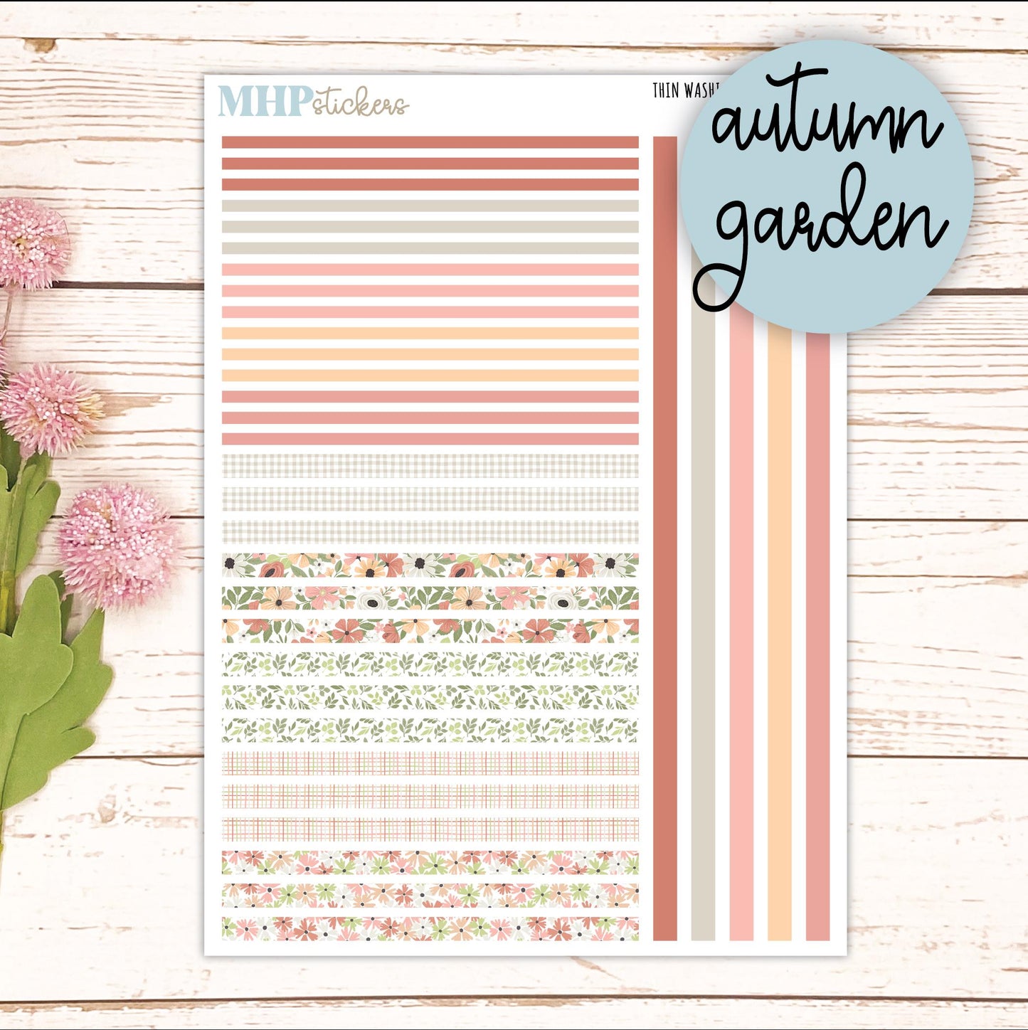 Thin Washi for Laurel Denise Planners. Planner Stickers SEPTEMBER '26 || LD406