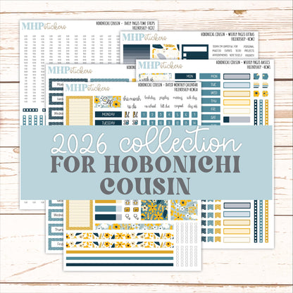 SEPTEMBER 2026 Stickers for Hobonichi Cousin. A5 Planners "Friendship" || HC