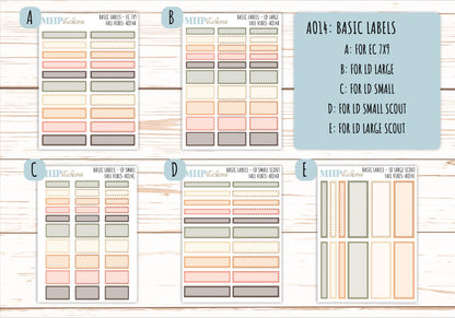 Basic Labels & Habit Trackers. ADD-On's for Monthly Kits "Fall Vibes" || AOBL