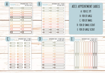Basic Labels & Habit Trackers. ADD-On's for Monthly Kits "Fall Vibes" || AOBL