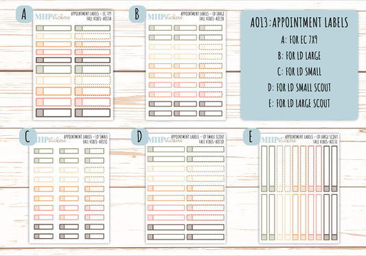 Basic Labels & Habit Trackers. ADD-On's for Monthly Kits "Fall Vibes" || AOBL