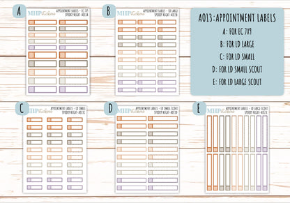 Basic Labels & Habit Trackers. ADD-On's for Monthly Kits "Spooky Night" || AOBL