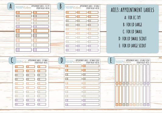 Basic Labels & Habit Trackers. ADD-On's for Monthly Kits "Spooky Night" || AOBL