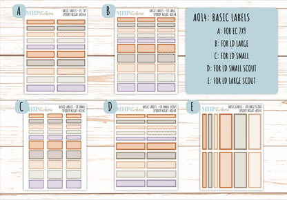 Basic Labels & Habit Trackers. ADD-On's for Monthly Kits "Spooky Night" || AOBL