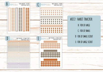 Basic Labels & Habit Trackers. ADD-On's for Monthly Kits "Spooky Night" || AOBL