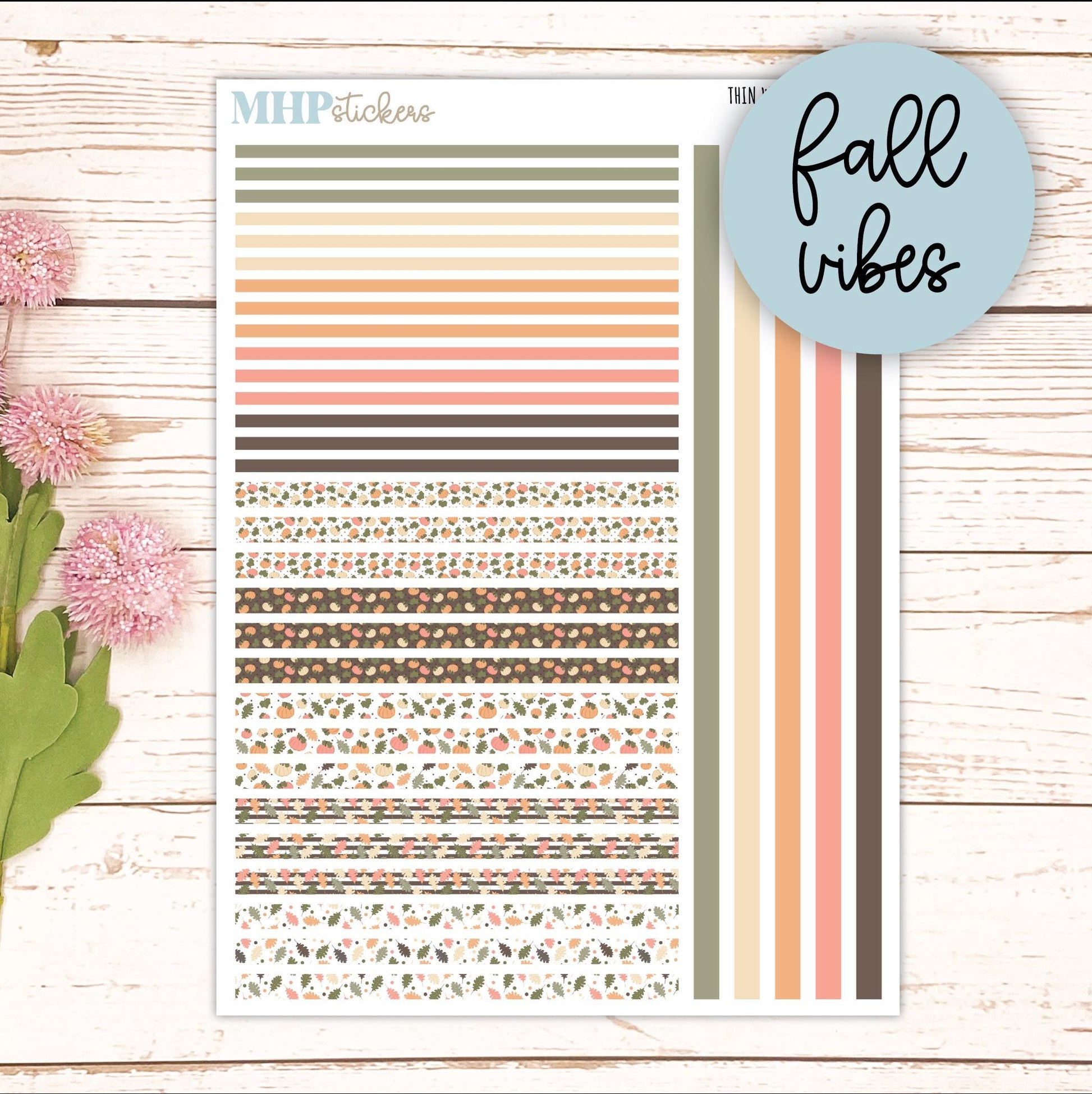 Thin Washi for Laurel Denise Planners. Planner Stickers OCTOBER '26 || LD406