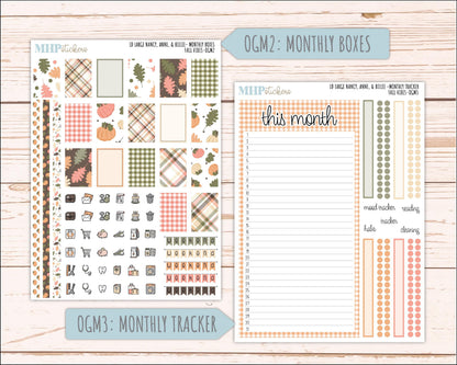 OCTOBER 2026 Stickers for Large Nancy, Anne, & Billie Planners. Laurel Denise Planners. "Fall Vibes" || OG