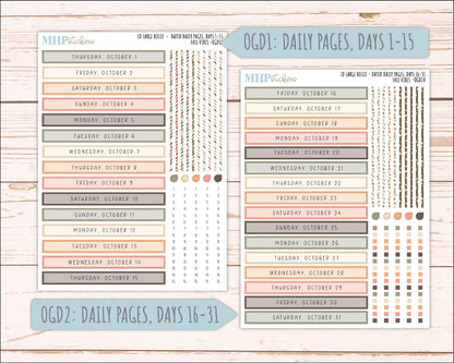 OCTOBER 2026 Stickers for Large Nancy, Anne, & Billie Planners. Laurel Denise Planners. "Fall Vibes" || OG
