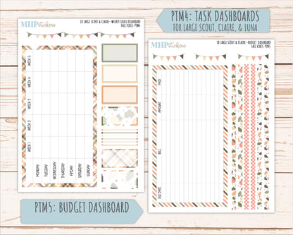 OCTOBER 2026 Stickers for the Large Scout, Large Claire, and Large Luna Laurel Denise Planners "Fall Vibes" || PT