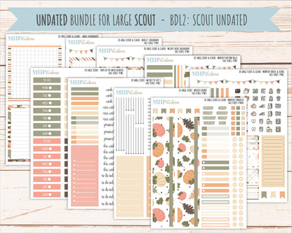OCTOBER 2026 Stickers for the Large Scout, Large Claire, and Large Luna Laurel Denise Planners "Fall Vibes" || PT